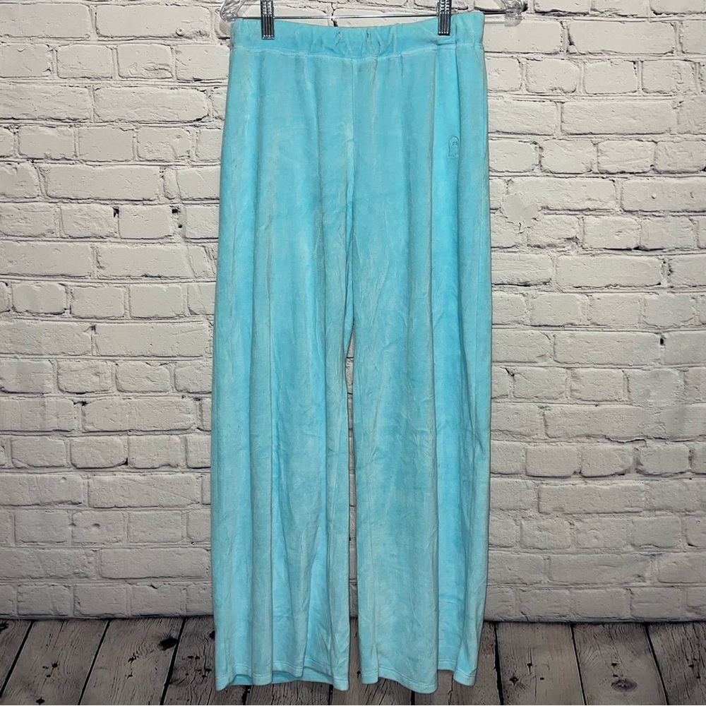 Vintage Y2K Lonely Ghost Blue Velour Bling Rhinestone Tracksuit Matching Set - Picture 10 of 15